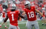 Ohio State WR Quinshon Judkins and QB Will Howard